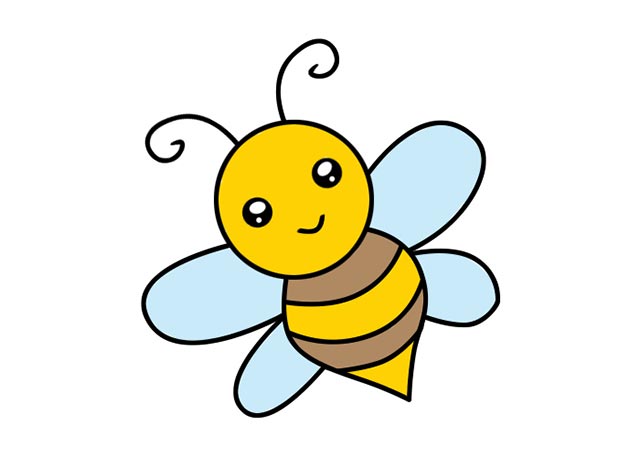 可爱小蜜蜂简笔画
