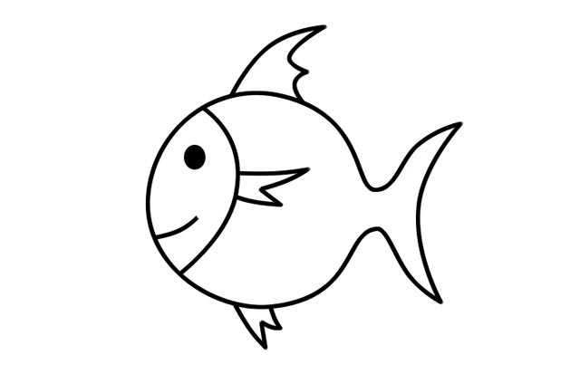 小鱼简单画法